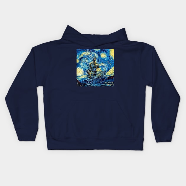 Meditation Abstract Painting Kids Hoodie by rolffimages